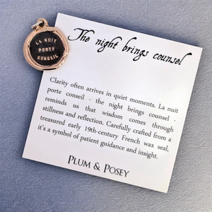 The Night Brings Counsel - Bronze Wax Seal Pendant