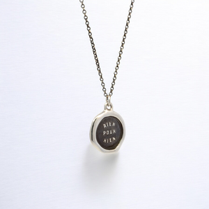 Nothing for Nothing - Silver Wax Seal Pendant