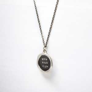 Nothing for Nothing - Silver Wax Seal Pendant