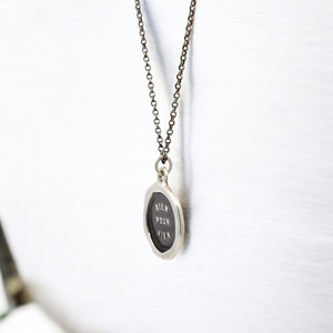 Nothing for Nothing - Silver Wax Seal Pendant