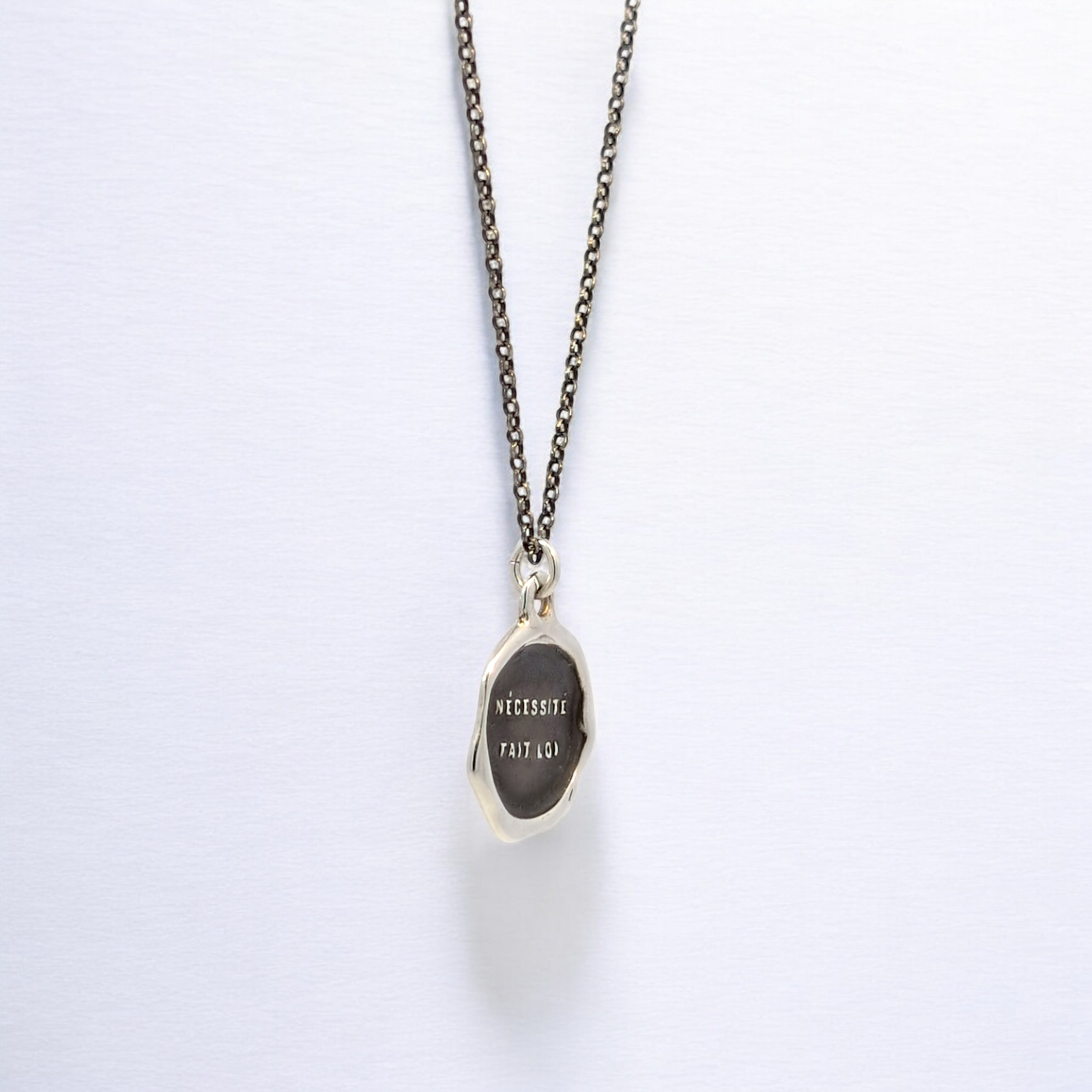 Necessity Knows No Law - Silver Wax Seal Pendant