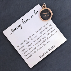 Necessity Knows No Law - Bronze Wax Seal Pendant