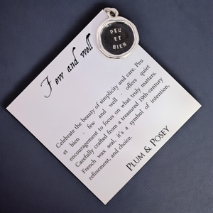 Few and Well – Silver Wax Seal Pendant
