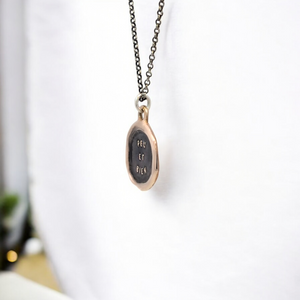 Few and Well - Bronze Wax Seal Pendant