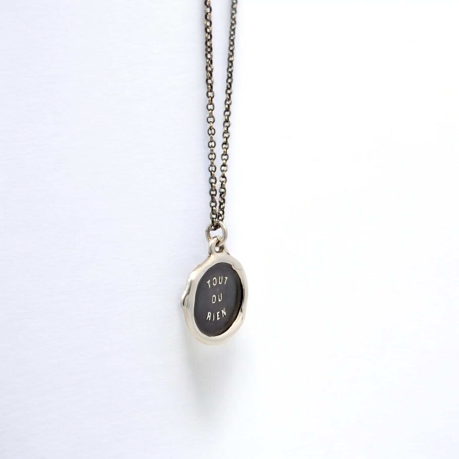 All or Nothing – Silver Wax Seal Pendant