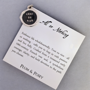 All or Nothing – Silver Wax Seal Pendant