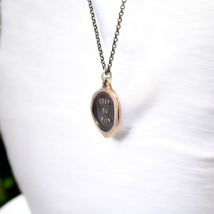 All or Nothing - Bronze Wax Seal Pendant