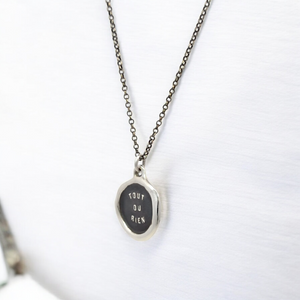 All or Nothing – Silver Wax Seal Pendant