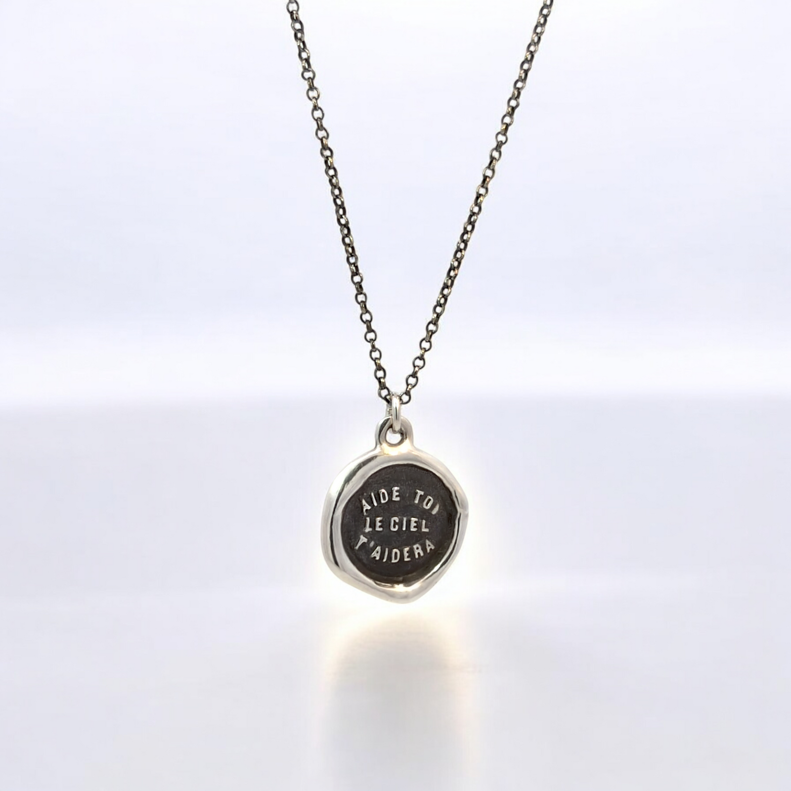 Self Reliance - Silver Wax Seal Pendant