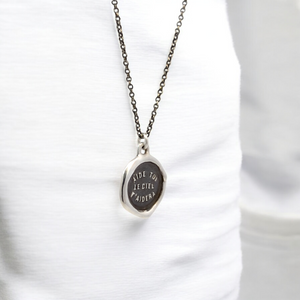 Self Reliance - Silver Wax Seal Pendant