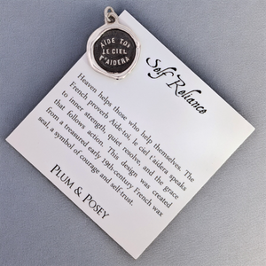 Self Reliance - Silver Wax Seal Pendant