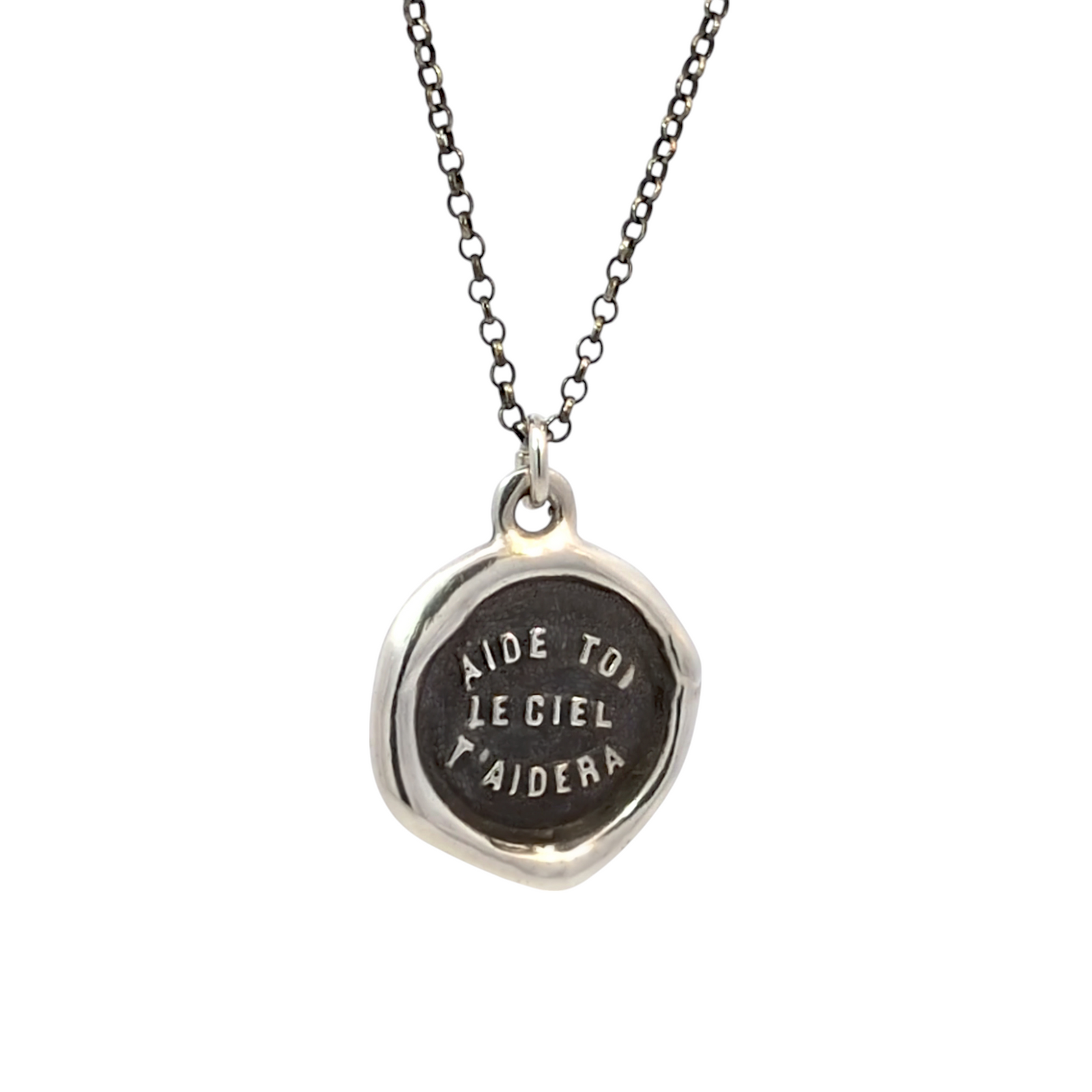 Self Reliance - Silver Wax Seal Pendant