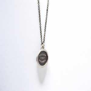 To Want is to Be Able - Silver Wax Seal Pendant