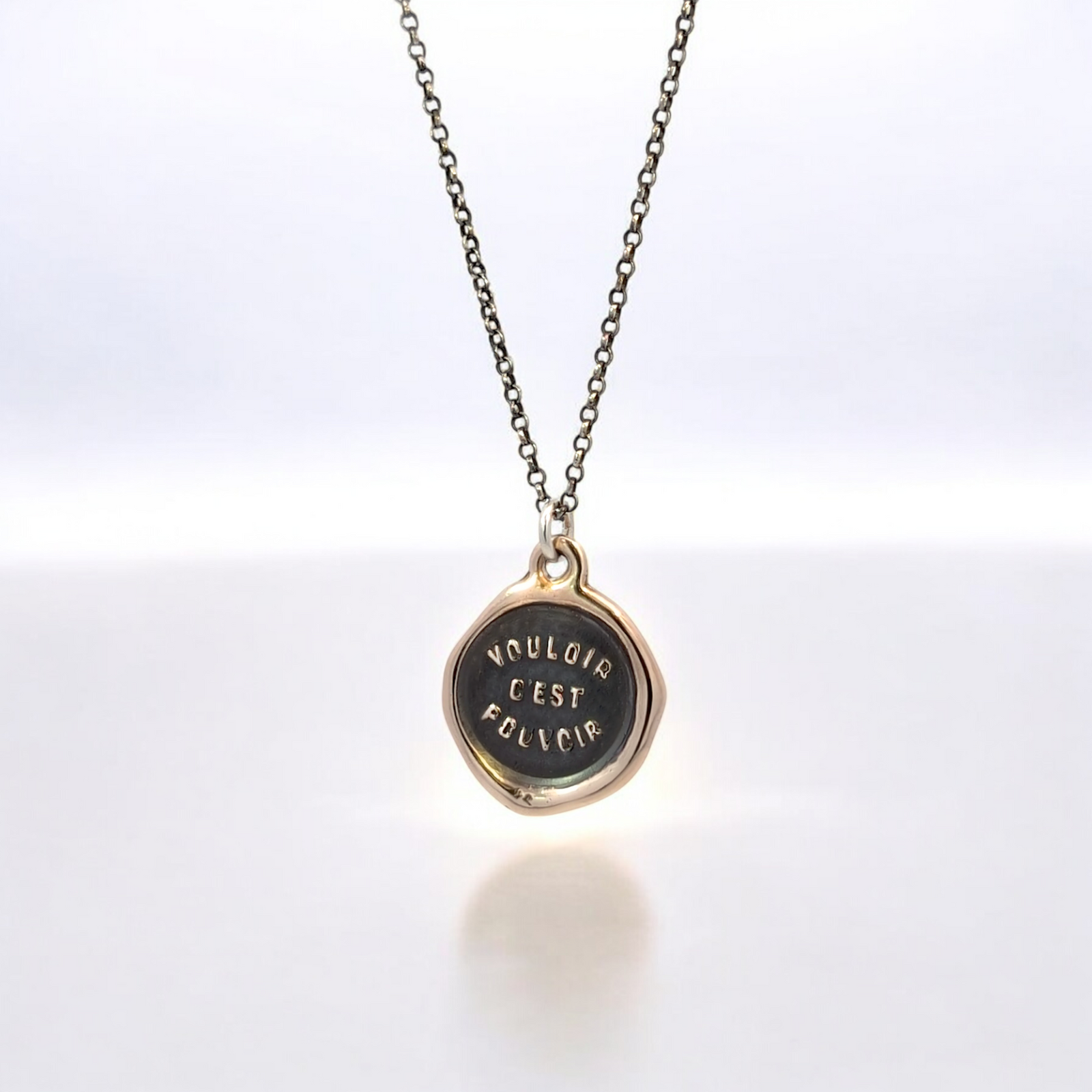 To Want is to Be Able – Bronze Wax Seal Pendant