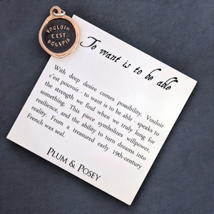 To Want is to Be Able – Bronze Wax Seal Pendant