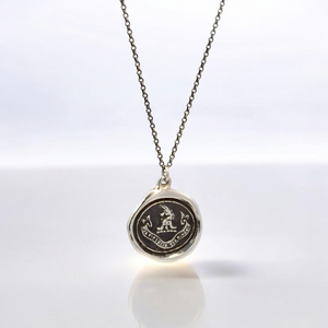 The Noble Path - Silver Unicorn Wax Seal Pendant