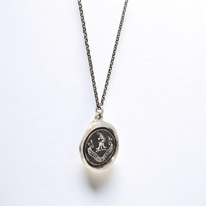 The Noble Path - Silver Unicorn Wax Seal Pendant