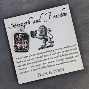Strength and Freedom – Silver Lion and Boar Wax Seal Pendant