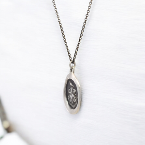 Consider the End - Silver Hawk and Martlet Wax Seal Pendant