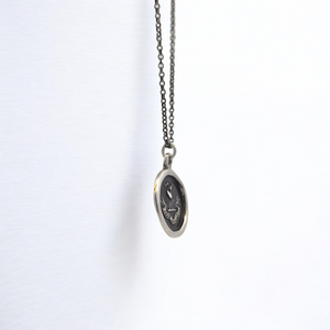 Grace - Silver Stork Wax Seal Pendant