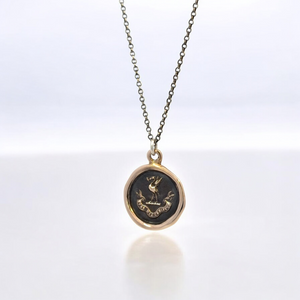 Grace - Bronze Stork Wax Seal Pendant