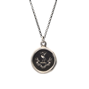 Grace - Silver Stork Wax Seal Pendant