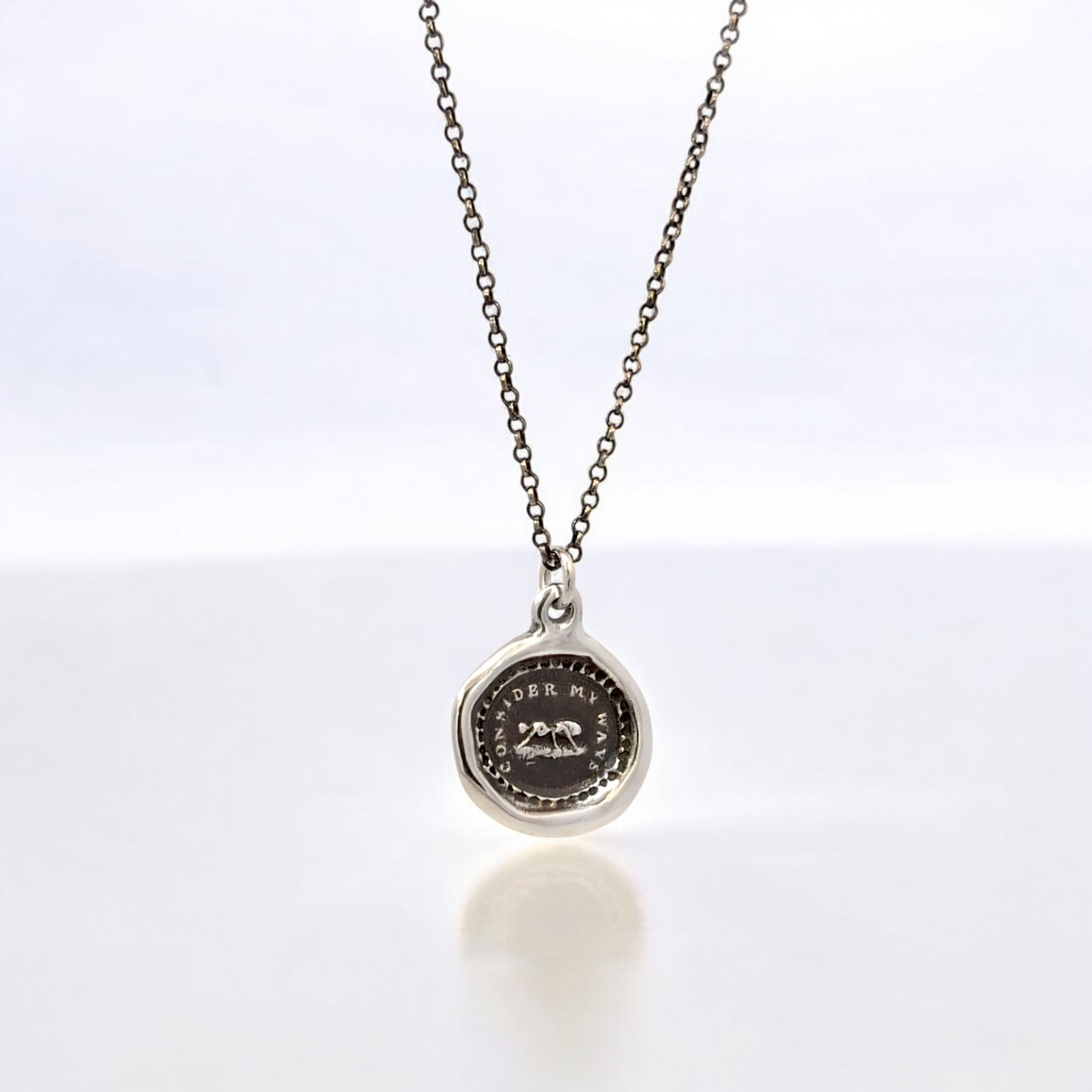 Consider My Ways – Silver Ant Wax Seal Pendant
