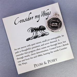 Consider My Ways – Silver Ant Wax Seal Pendant