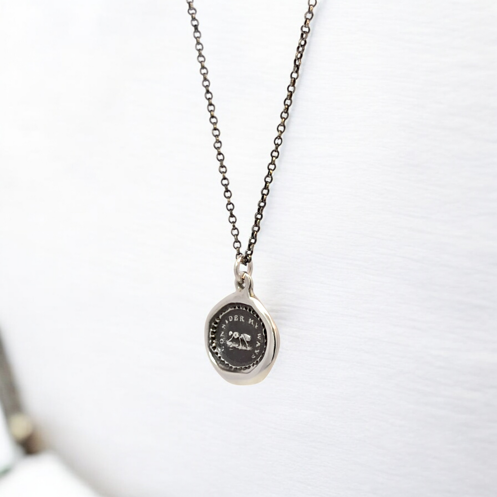 Consider My Ways – Silver Ant Wax Seal Pendant