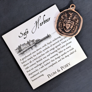 Safe Harbour – Bronze Greyhound and Anchor Wax Seal Pendant