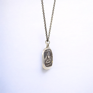 Belonging – Silver Greyhound Landscape Wax Seal Pendant