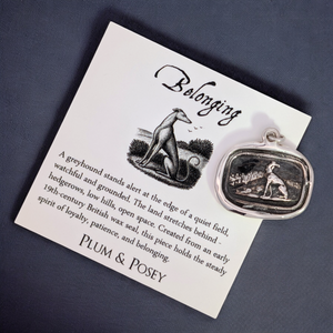 Belonging – Silver Greyhound Landscape Wax Seal Pendant