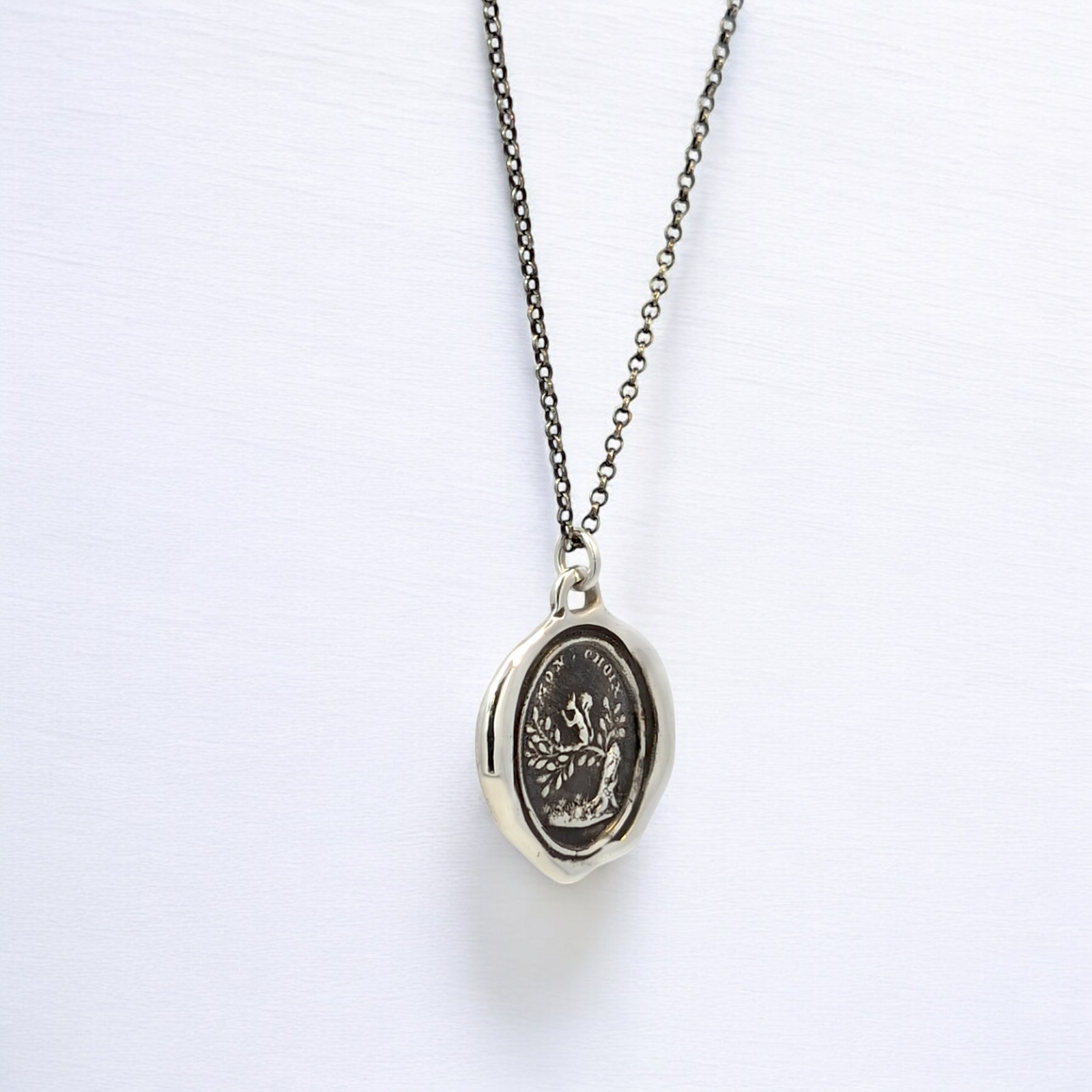 The Nut For Me - Silver Squirrel Wax Seal Pendant