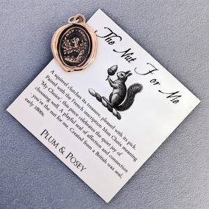 The Nut For Me - Bronze Squirrel Wax Seal Pendant