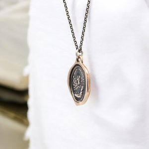 The Nut For Me - Bronze Squirrel Wax Seal Pendant