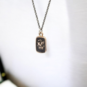 Grace and Crown - Bronze Swan Wax Seal Pendant