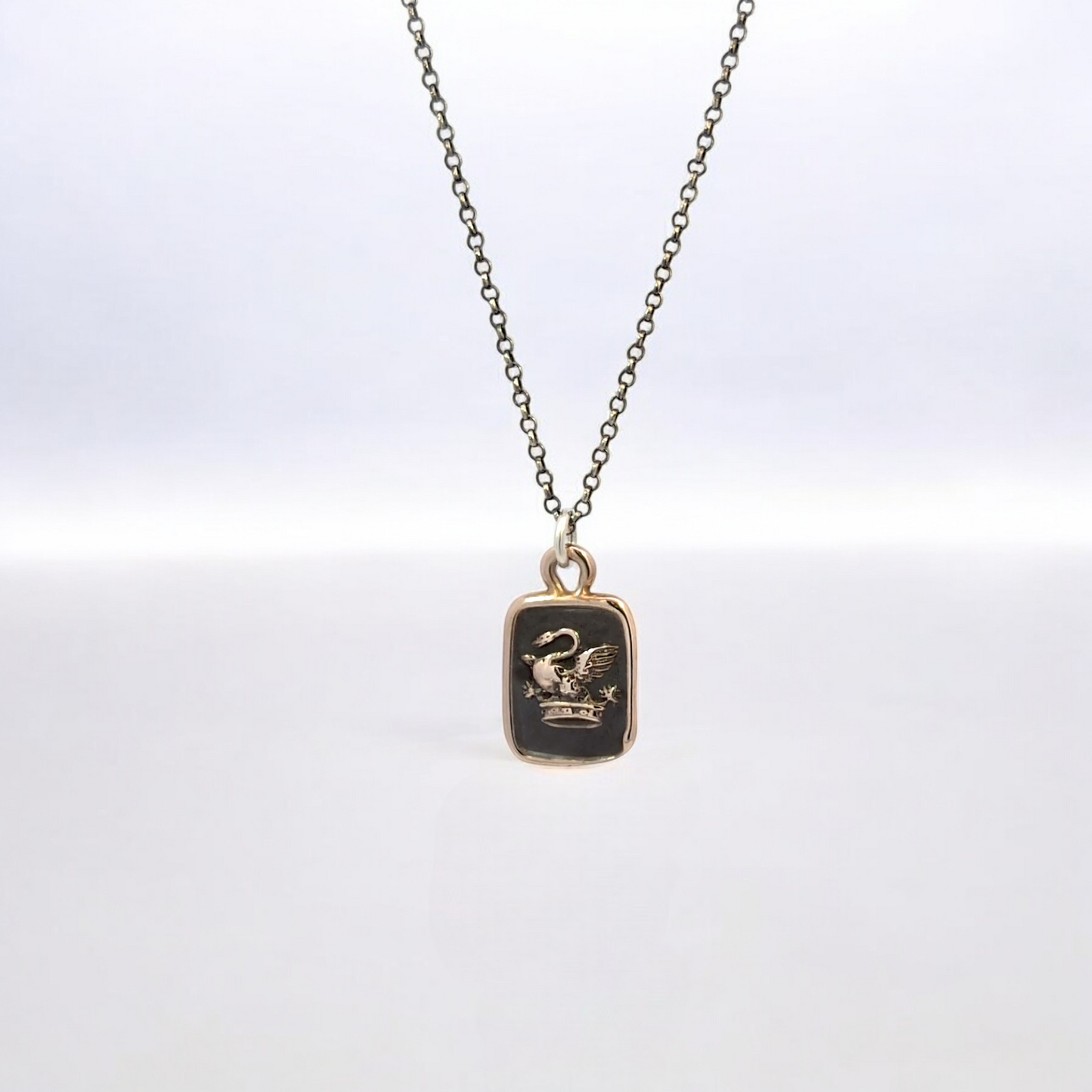 Grace and Crown - Bronze Swan Wax Seal Pendant