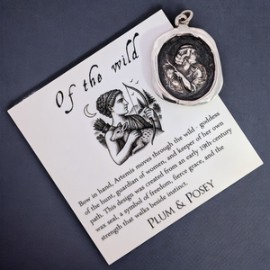 Of the Wild - Silver Artemis Wax Seal Pendant