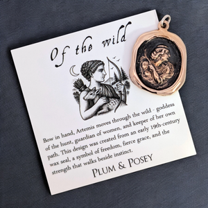 Of the Wild - Bronze Artemis Wax Seal Pendant