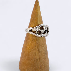 Water Foam Ring, Sterling Silver, Size 7.5