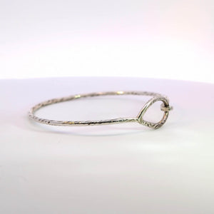 Textured Bracelet with Tension Clasp, Sterling Silver