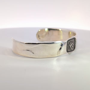 Swallow Seal Cuff Bracelet, Sterling Silver