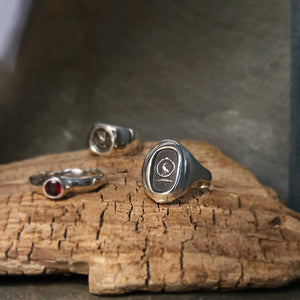 Eternal Loyalty Signet Ring, Sterling Silver, Size 10