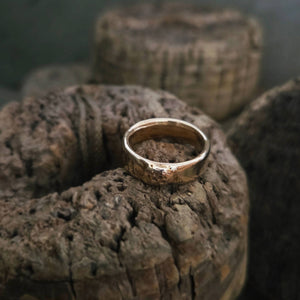 Mini Skull Band, Bronze, Size 7.25