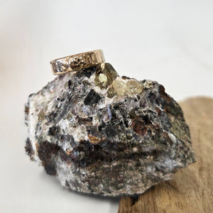 Mini Skull Band, Bronze, Size 7.25