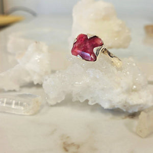 Fairytale Ring with Ruby, Sterling Silver, Size 8