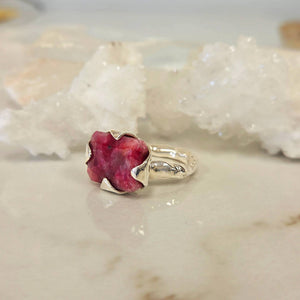Fairytale Ring with Ruby, Sterling Silver, Size 8