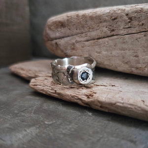 Fairytale Ring with Green Onyx, Sterling Silver, Size 8.75