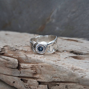 Fairytale Ring with Green Onyx, Sterling Silver, Size 8.75