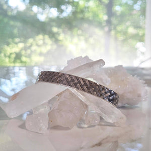 Basket Weave Cuff Bracelet, Sterling Silver